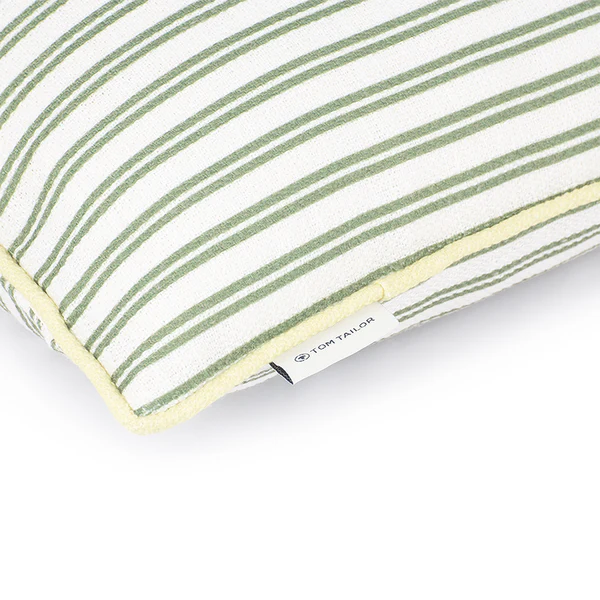 Kissenbezug Little Stripes - Polyester / Baumwolle - Grün - Image 3