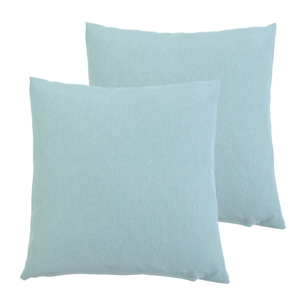 Kissenbezug Milano (2er-Set) - Kunstfaser - Babyblau - 50 x 50 cm
