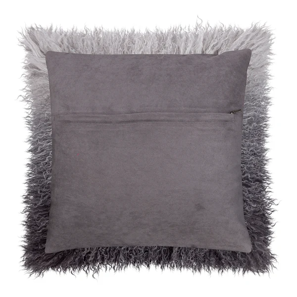 Kissenbezug Pamina - Tibetlamm / Polyester - Grau - Image 3