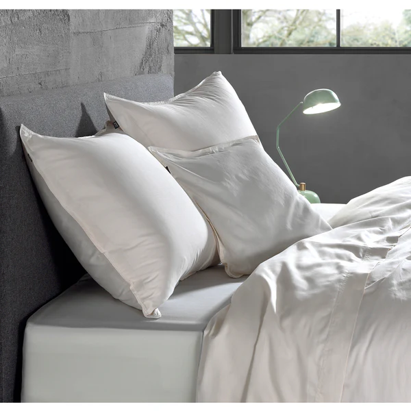 Kissenbezug Satinado II (2er-Set) - Baumwolle Satin - Hellbeige - 50 x 50 cm - Image 2