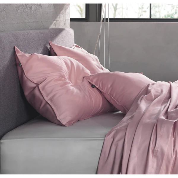 Kissenbezug Satinado II (2er-Set) - Baumwolle Satin - Rosa - 50 x 50 cm - Image 2