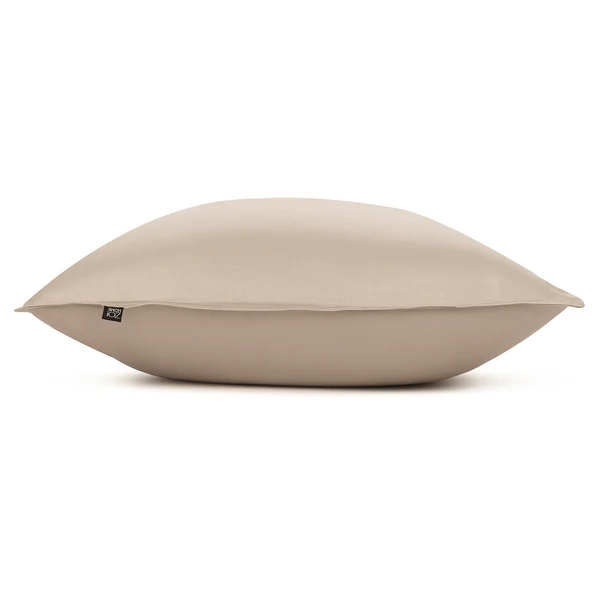 Kissenbezug Satinado II (2er-Set) - Baumwolle Satin - Sand - 80 x 80 cm