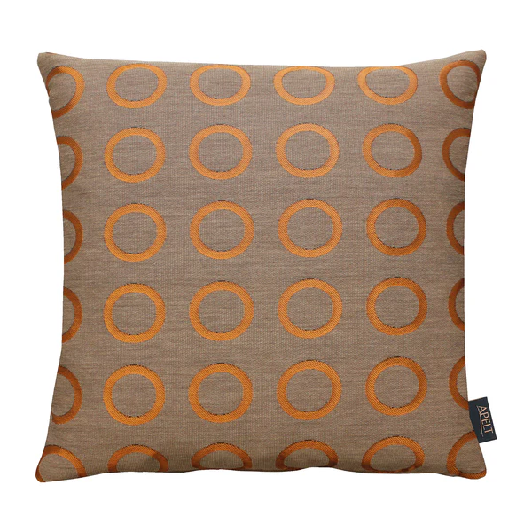 Kissenbezug Toro - Webstoff - Beige / Orange