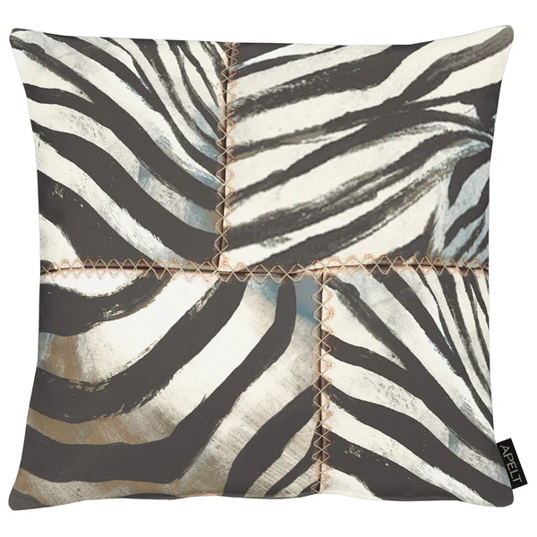 Kissenhülle Java - Polyester - Schwarz / Weiß - 46 x 46 cm