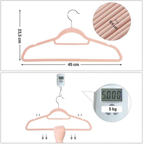 Kleiderbügel Ashbury (50er-Set) - ABS-Kunststoff - Rosa / Weiß - Image 9