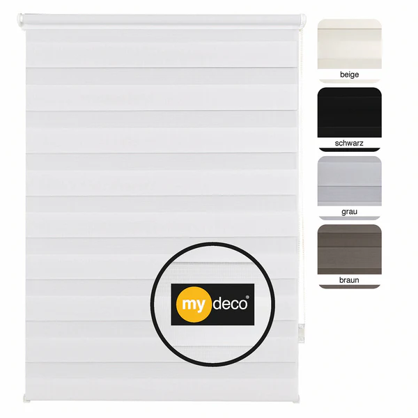 Klemmfix Doppelrollo Just Blickdicht - Polyester - Weiß - 90 x 160 cm - Image 7