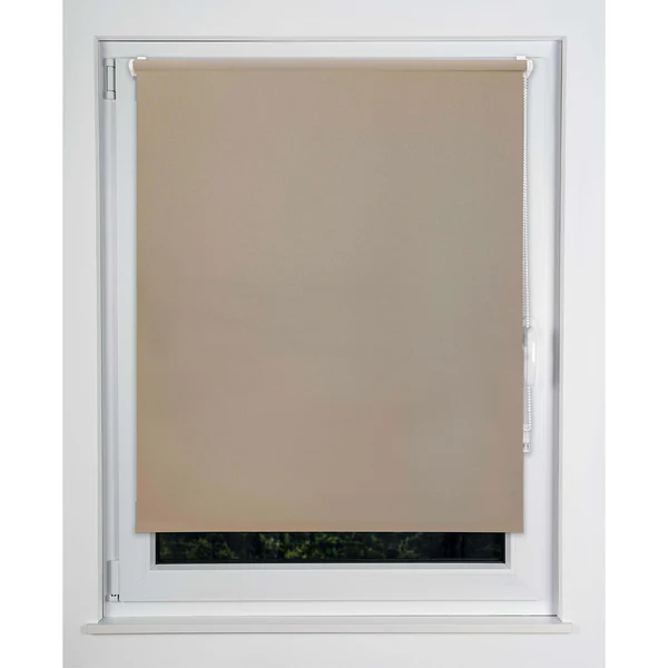 Klemmfix Thermo-Rollo Win Verdunkelnd - Polyester - Beige - 90 x 210 cm - Image 3