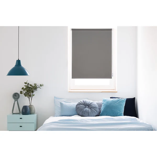 Klemmfix Thermo-Rollo Win Verdunkelnd - Polyester - Grau - 100 x 160 cm - Image 2