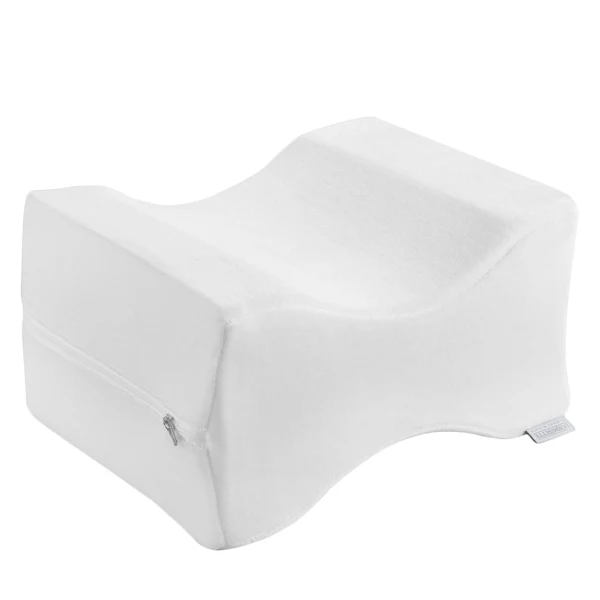 Kniekissen für Seitenschläfer - Atmungsaktiv - Polyester-Schaumstoff/Baumwolle/Polyester - Weiß - 20x26 x 14 cm - Image 2