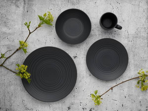 Kombiservice Lava Stone 24-teilig - Schwarz - Keramik - Andere - 42 x 40 x 37 cm - Image 7