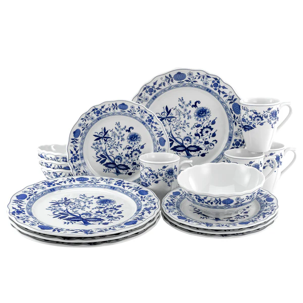 Kombiservice Zwiebelmuster (16-teilig) - Porzellan - Mehrfarbig - 16-teilig