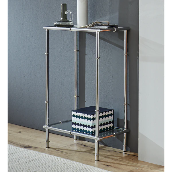 Konsolentisch Newellton - Glas / Metall - Chrom - Image 2