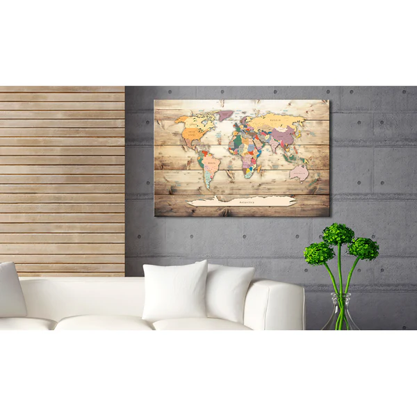 Korkbild the World at Your Fingertips - Kork - Mehrfarbig - 90 x 60 cm - Image 2