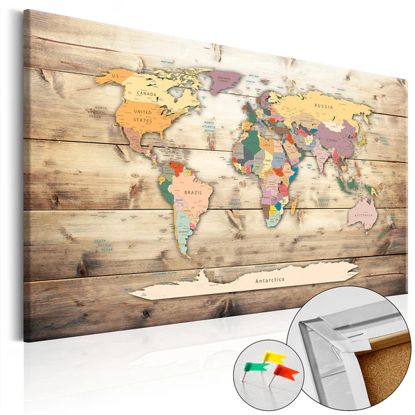 Korkbild the World at Your Fingertips - Kork - Mehrfarbig - 90 x 60 cm - Image 3