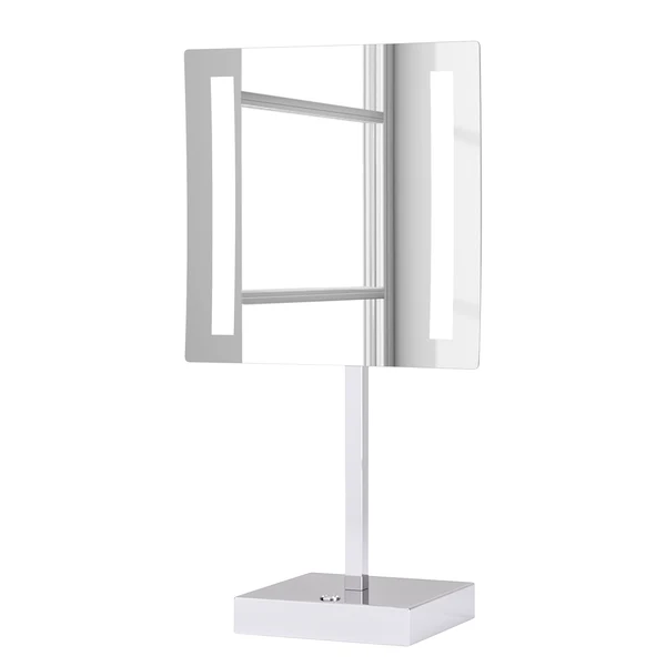 Kosmetikspiegel Paros - Inklusive Beleuchtung - Aluminium / Chrom