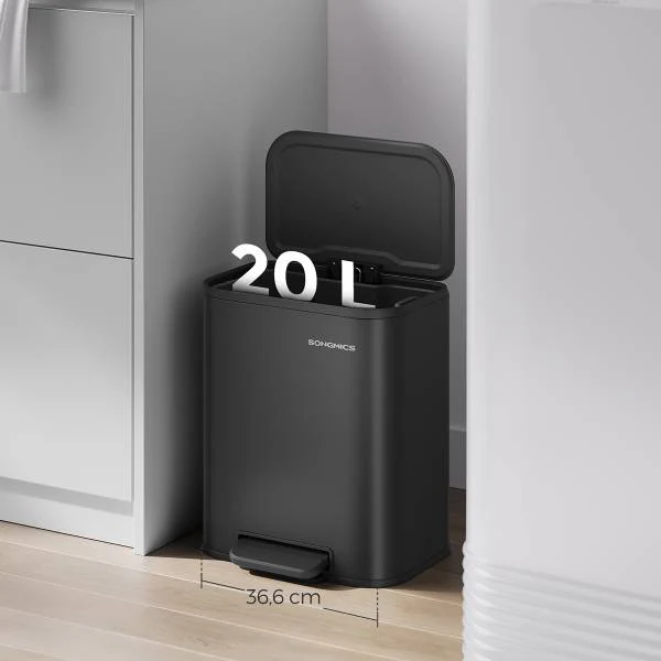 Küchenmülleimer Majma - Stahl pulverbeschichtet / Polypropylen - Schwarz - Image 7