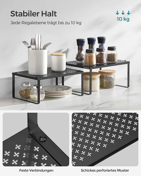Küchenregal Unauli - Metall - Metall - Schwarz - Image 4