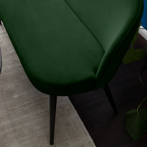 Küchensofa Jacklin - Samt / Metall - Schwarz - Grün - Image 8