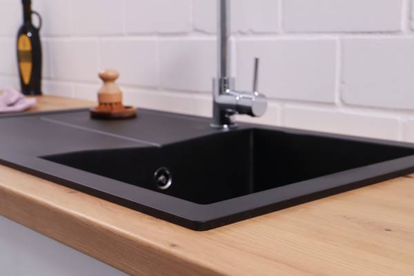 Küchenspüle Portland - Schwarz - Breite: 86 cm - Image 3