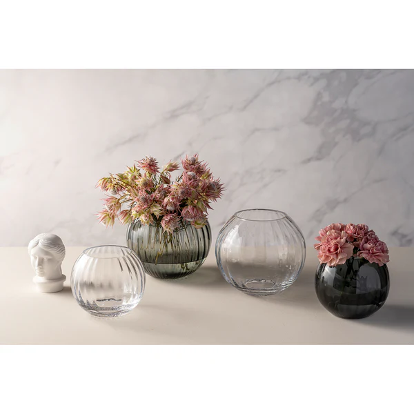 Kugelvase Poesia - Kristallglas - Grau - Durchmesser: 15 cm - Image 3