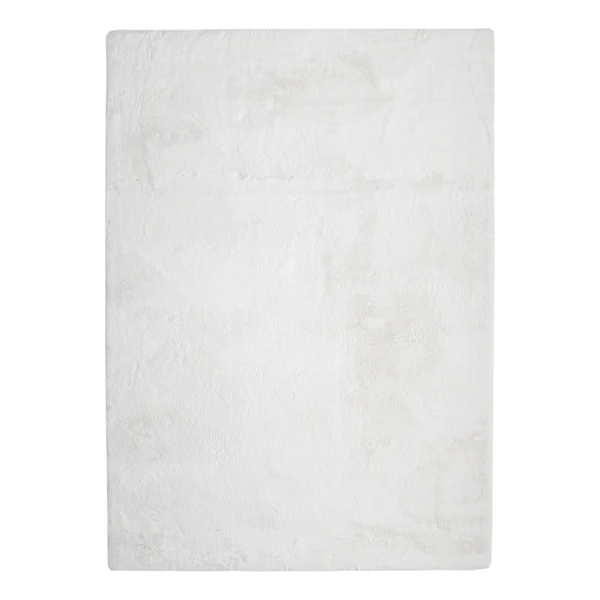 Kurzflorteppich Chiara I - Polyester - Weiß - 60 x 135 cm