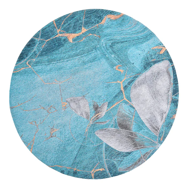 Kurzflorteppich Cosima 110 I - Polyester / Baumwolle - Mehrfarbig - Durchmesser: 100 cm