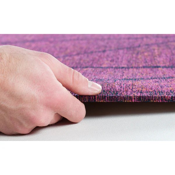 Kurzflorteppich Fine Lines - Mischgewebe - Beere - 50 x 80 cm - Image 5