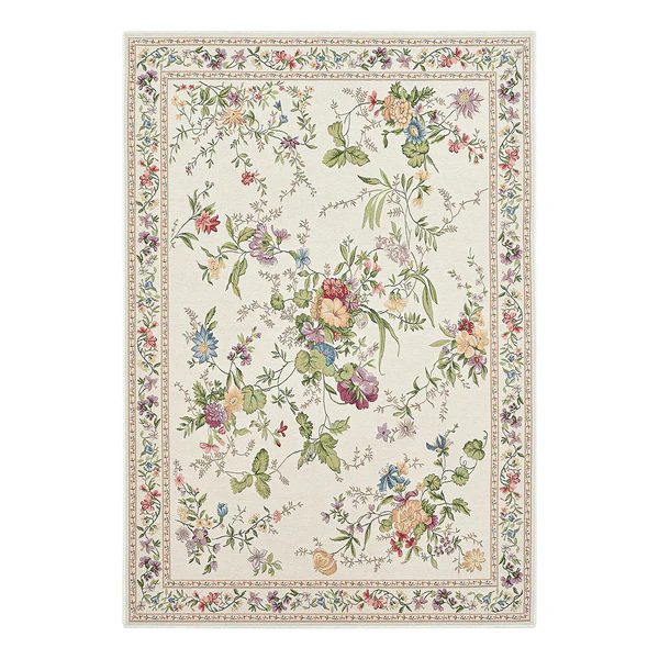 Kurzflorteppich Flomi Sagrini - Mischgewebe - Creme - 140 x 200 cm