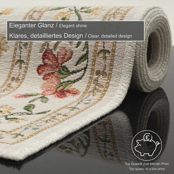 Kurzflorteppich Flomi Sagrini - Mischgewebe - Creme - 140 x 200 cm - Image 3