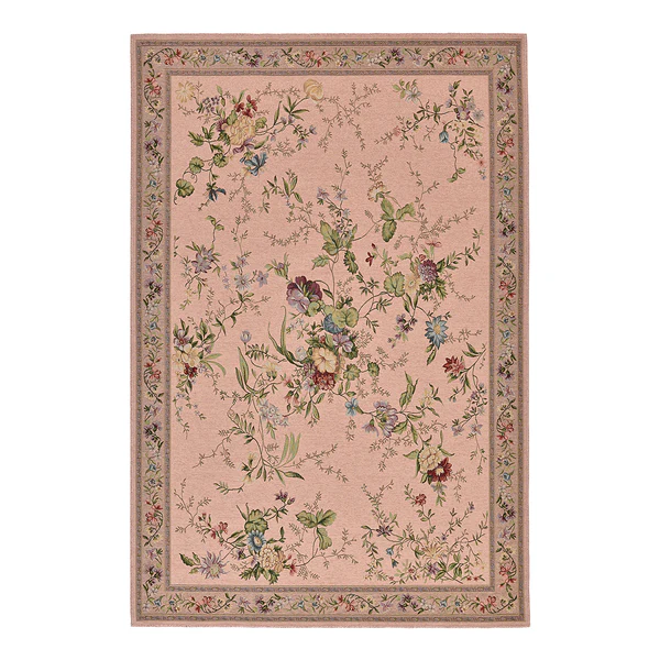 Kurzflorteppich Flomi Sagrini - Mischgewebe - Rosa - 60 x 90 cm