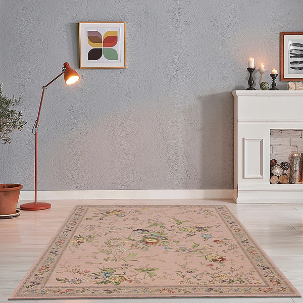 Kurzflorteppich Flomi Sagrini - Mischgewebe - Rosa - 60 x 90 cm - Image 2