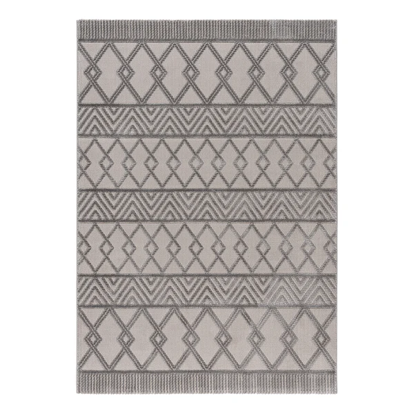 Kurzflorteppich Luxury 6200 II - Polyester - Grau - 80 x 150 cm
