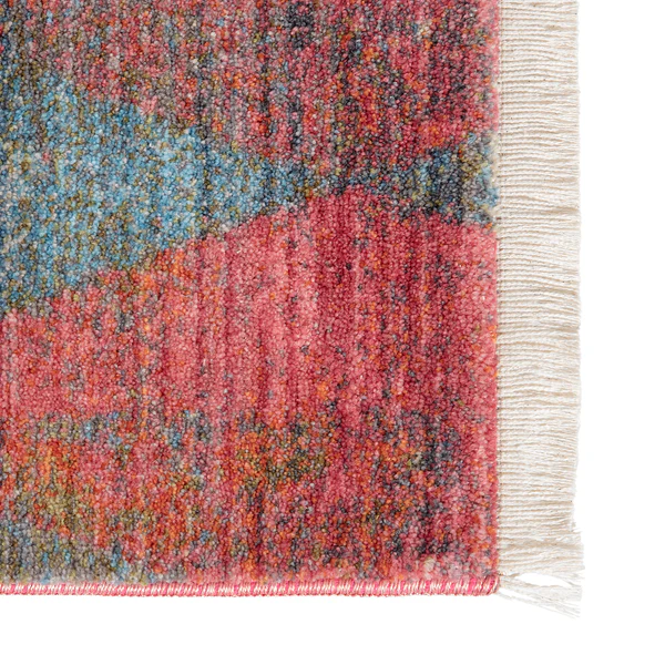 Kurzflorteppich Mystik X - Polyester - Rot / Grün - 70 x 140 cm - Image 5