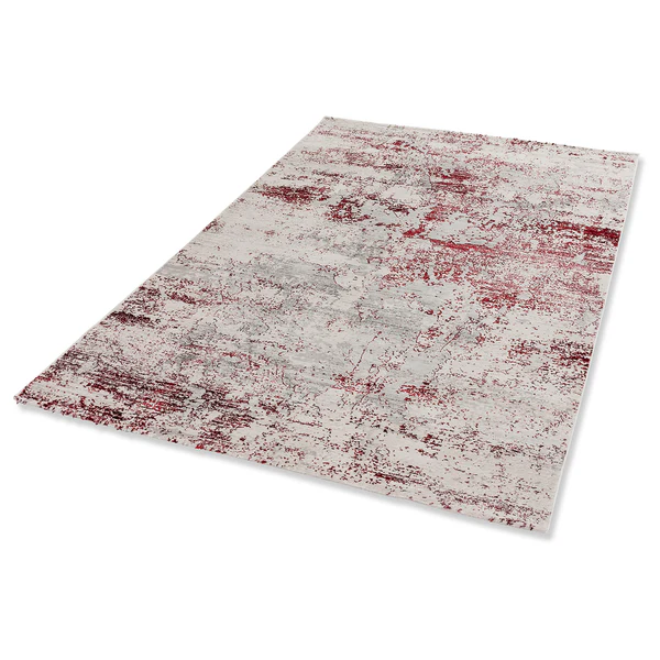 Kurzflorteppich Noa I - Kunstfaser - Rot / Creme - 80 x 150 cm - Image 2