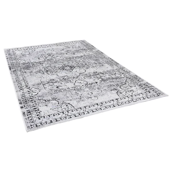 Kurzflorteppich Orelia 105 - Polyester / Viskose - Silber - 75 x 150 cm - Image 2