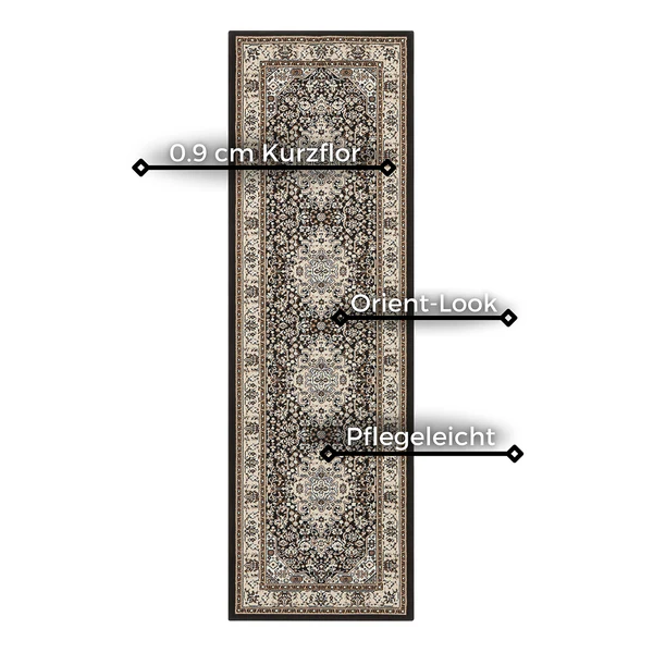 Kurzflorteppich Skazar Isfahan - Polypropylen - Braun - 80 x 150 cm - Image 7