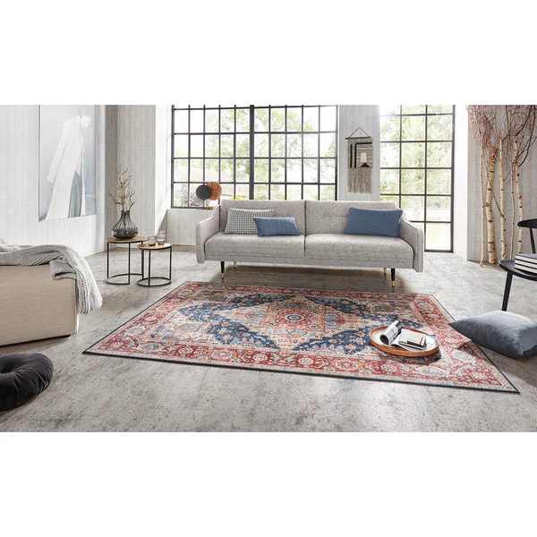 Kurzflorteppich Sylla - Webstoff - Marineblau - 80 x 150 cm - Image 2