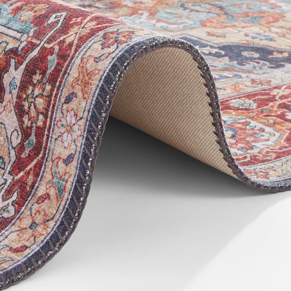 Kurzflorteppich Sylla - Webstoff - Marineblau - 80 x 150 cm - Image 4