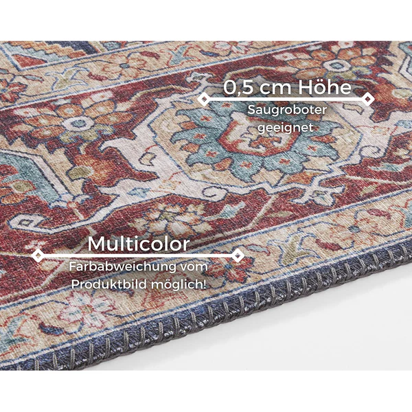 Kurzflorteppich Sylla - Webstoff - Marineblau - 80 x 150 cm - Image 9