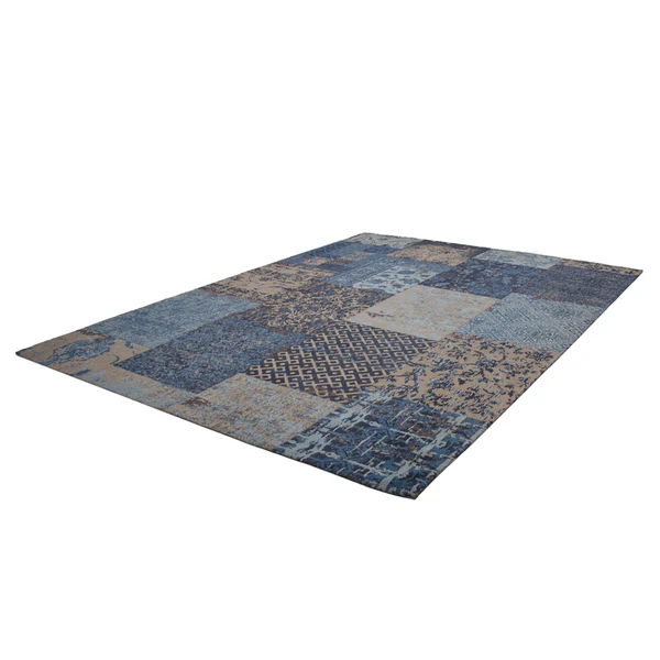 Kurzflorteppich Symphony 160 - Baumwollstoff - Blau - 170 x 120 cm - Image 3