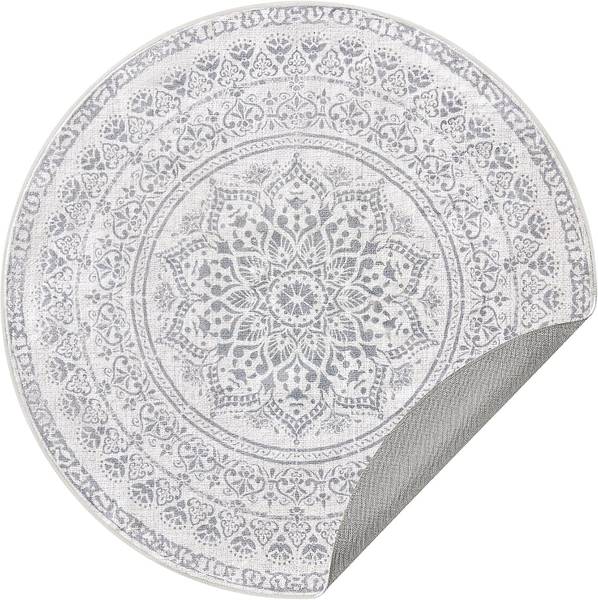 Kurzflorteppich Targo Rund - Taubengrau - Durchmesser: 120 cm - Image 3