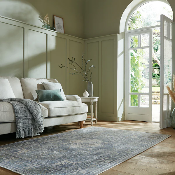 Kurzflorteppich Windsor Traditional - Mischfaser / Polyester - Waschbar - Mintgrün - 80 x 150 cm - Image 2