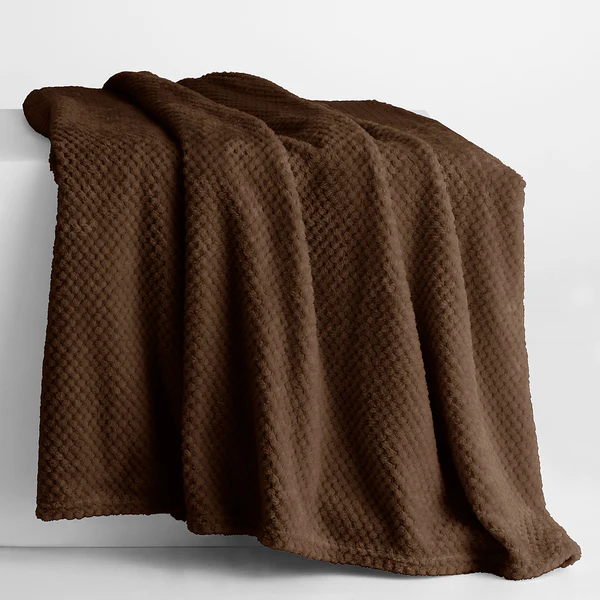 Kuscheldecke Enry - Polyester - Dunkelbraun - 220 x 240 cm
