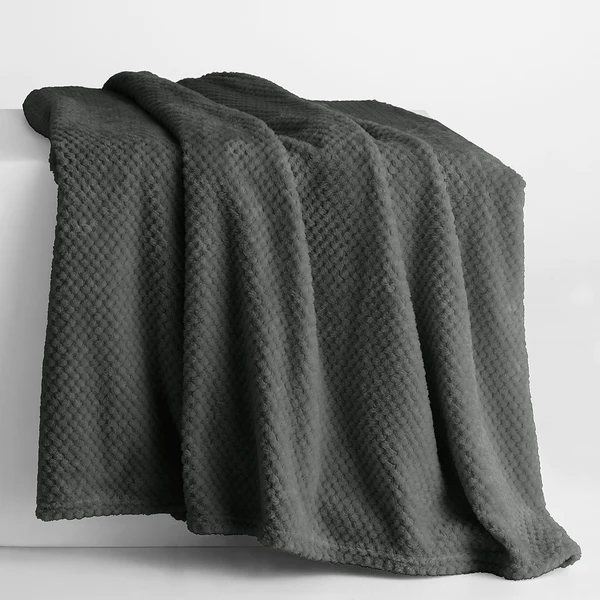 Kuscheldecke Enry - Polyester - Dunkelgrau - 150 x 200 cm