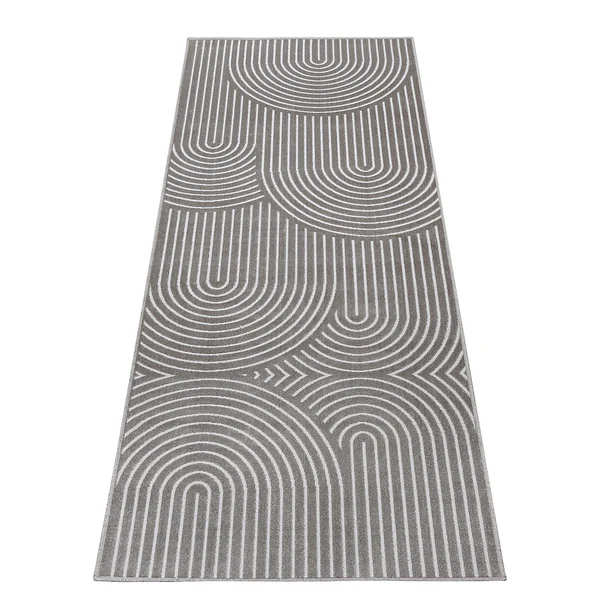 Läufer Faron - Viscose / Baumwollstoff - Grau - Image 3
