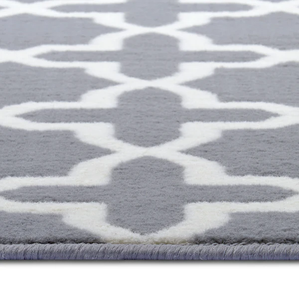Läufer Glam - Polypropylen / Jute - Weiß / Hellgrau - 80 x 350 cm - Image 6
