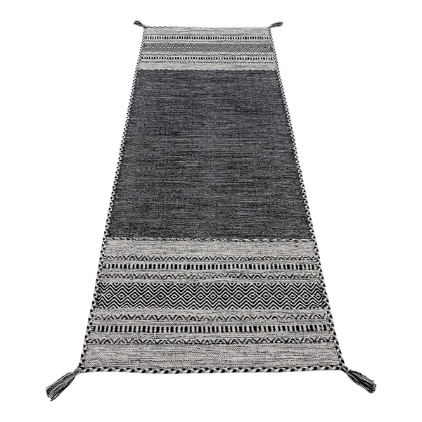 Läufer Kelim Azizi - Baumwolle - Schwarz - 60 x 180 cm - Image 2