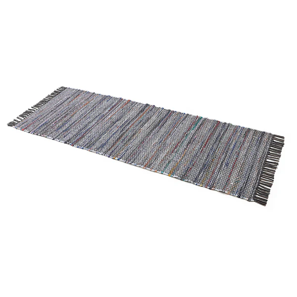 Läufer Kelim Chindi - Baumwolle / Polyester - Grau - 75 x 240 cm - Image 3