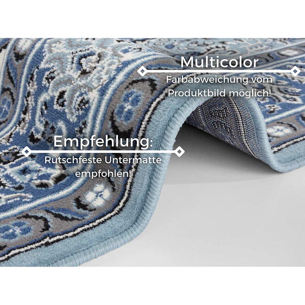 Läufer Skazar Isfahan - Polypropylen - Himmelblau - Image 6
