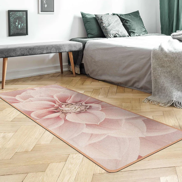 Läufer/Yogamatte Dahlie III - Oberfläche: Kork / Unterseite: Naturkautschuk - Pink - Image 2